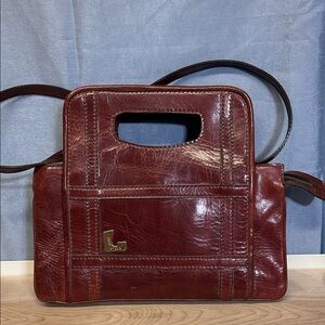 Vintage IGOR style Luxurious Brown Red Leather Bag
